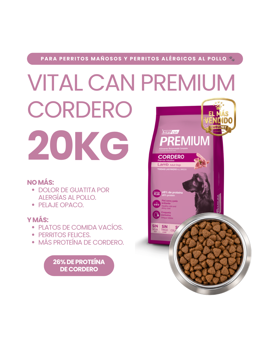 Vital Can Premium Cordero 20kg