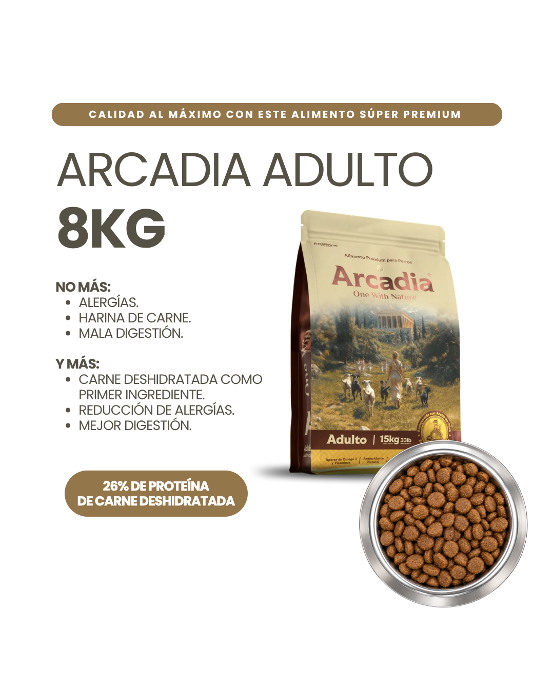 Arcadia Cachorro 8kg