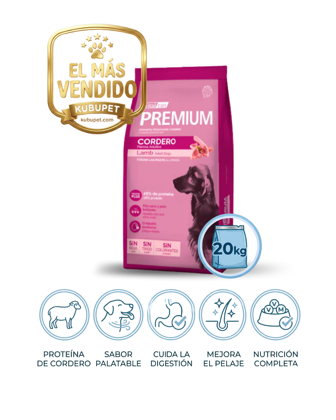 Vital Can Premium Cordero 20kg