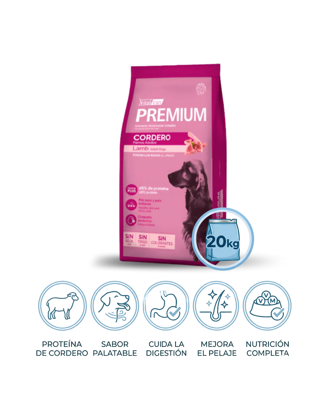 Vital Can Premium Cordero 20kg
